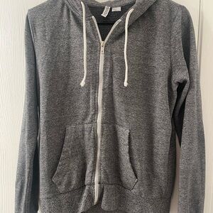Gray Zip-Up Hoodie